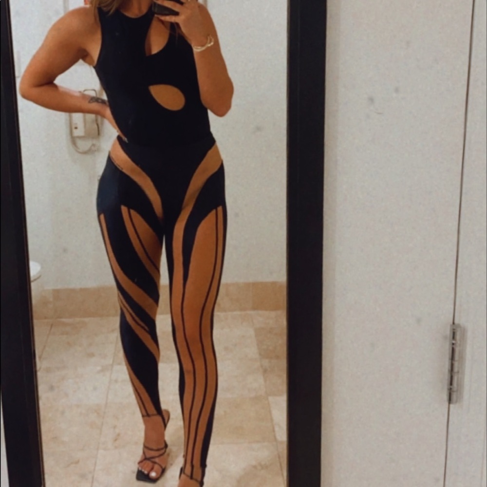 Worn once mugler mesh leggings